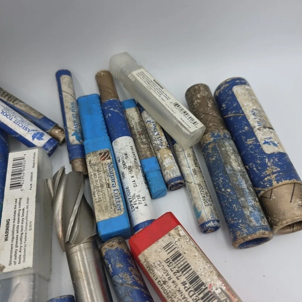 Niagara & Other Brands Cutting Bits-Various Sizes Endmills Lot of 54 Read Descr